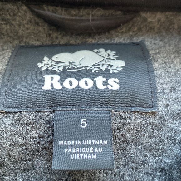 Roots wool black/grey size 5 bomber style plaid jacket/coat women’s. - Picture 5 of 16